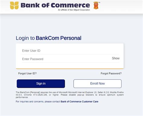 bank of commerce contact number|Bank of Commerce Personal Online Banking.